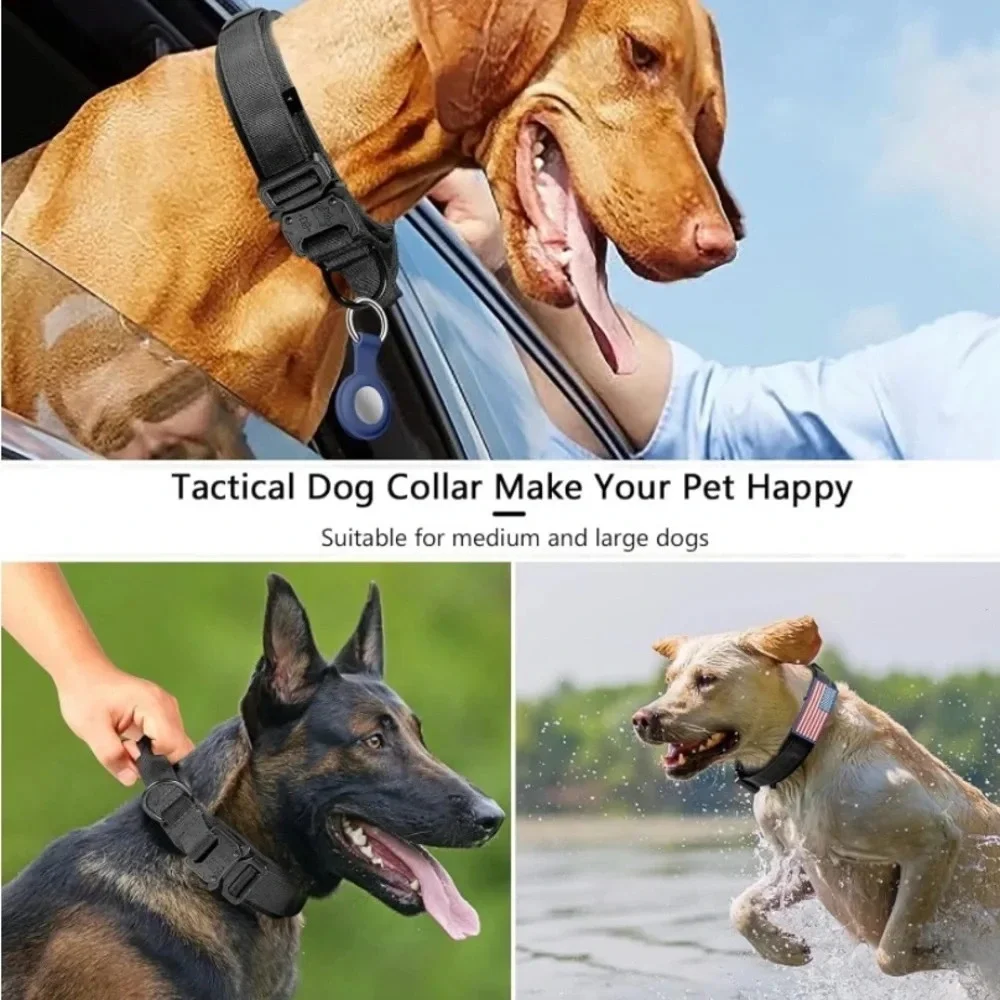 Tactical Dog Collar, Adjustable Military Training Nylon Dog Collar size S